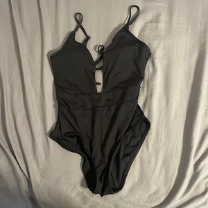 Black one piece bathing suit